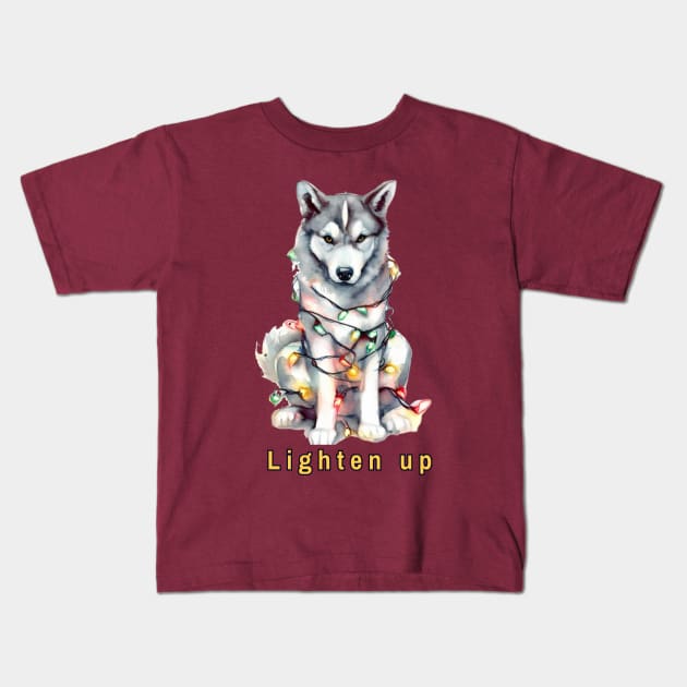 Lighten up Husky Kids T-Shirt by ZogDog Pro